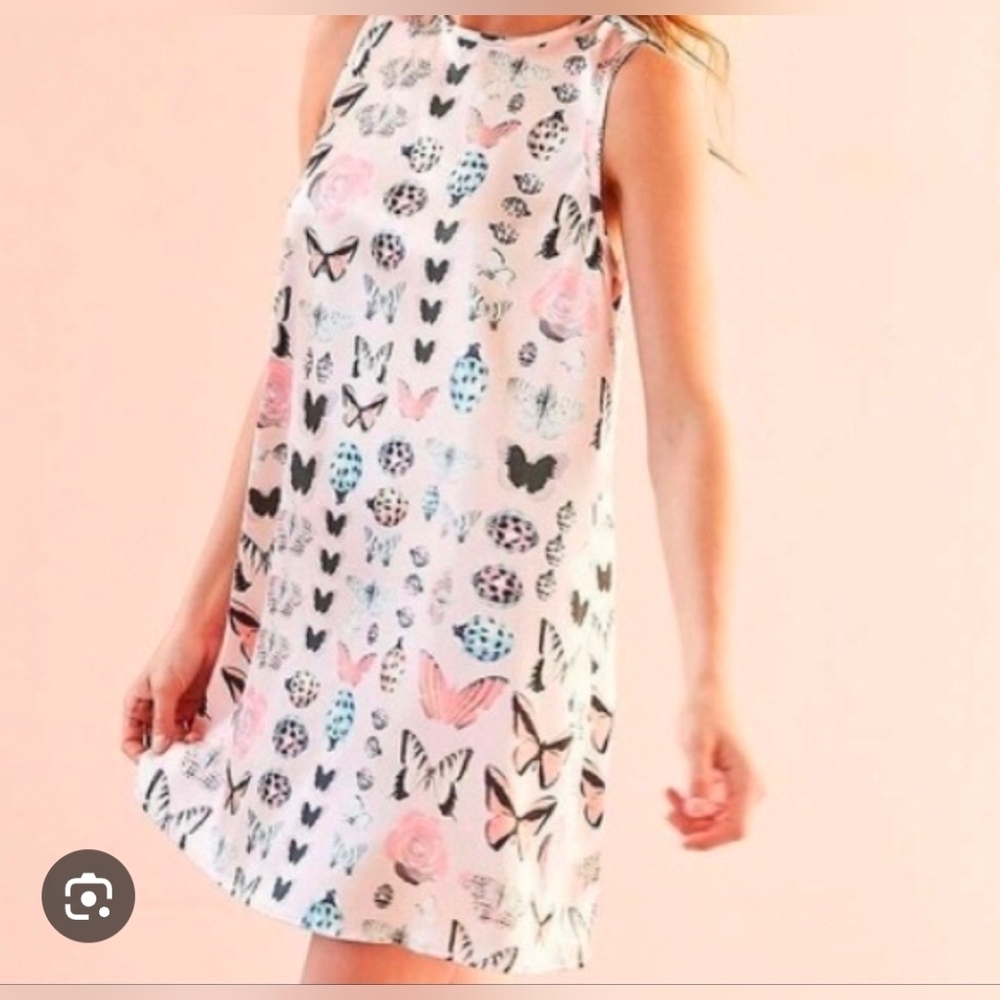 Kimchi Blue Bug Print Dress Pink Size S